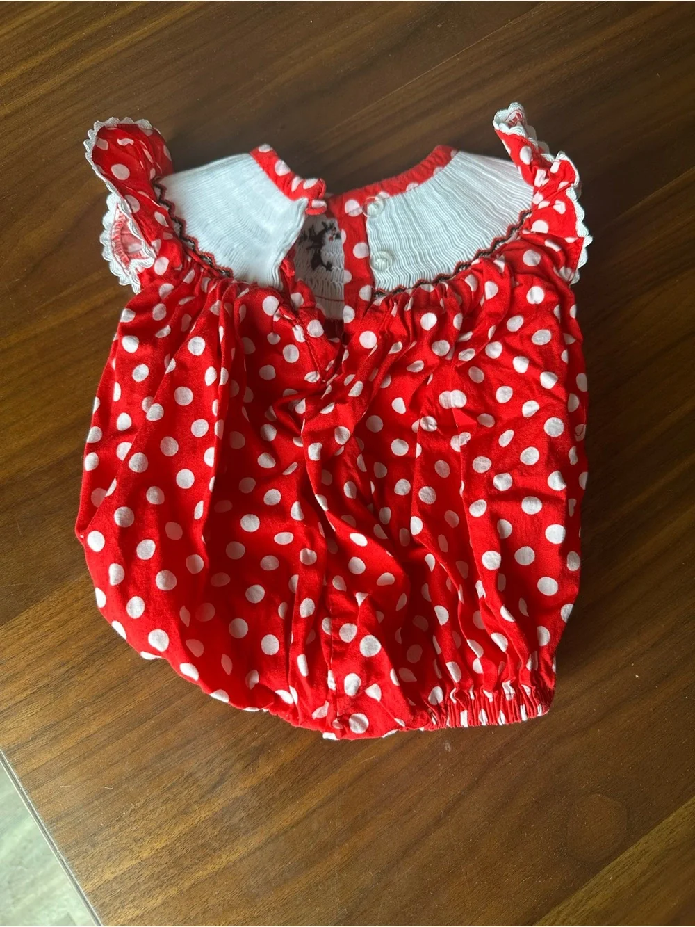 Disney Minnie Mouse Red Polka Dot Girls' Casual Bubble Romper 6 Months